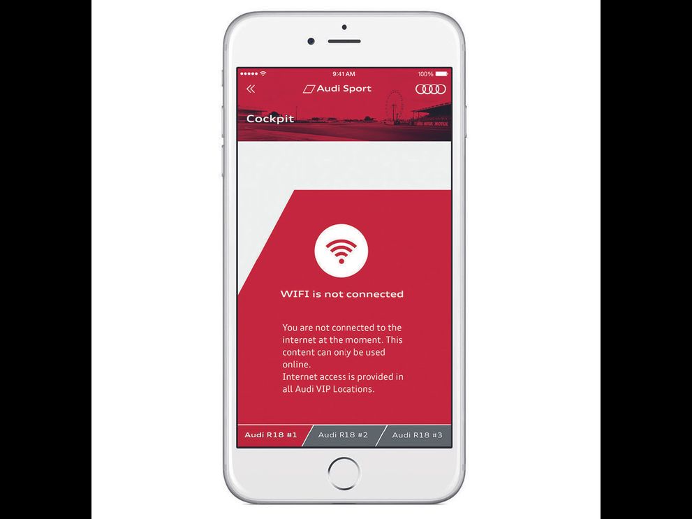 media image 18 for project Audi Lemans 2015: PWA Mobile App for VIP guests.
