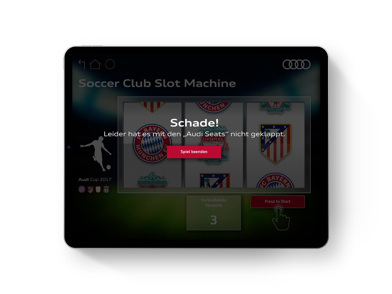 media image 12 for project Audi Cup 2017 Lottery App