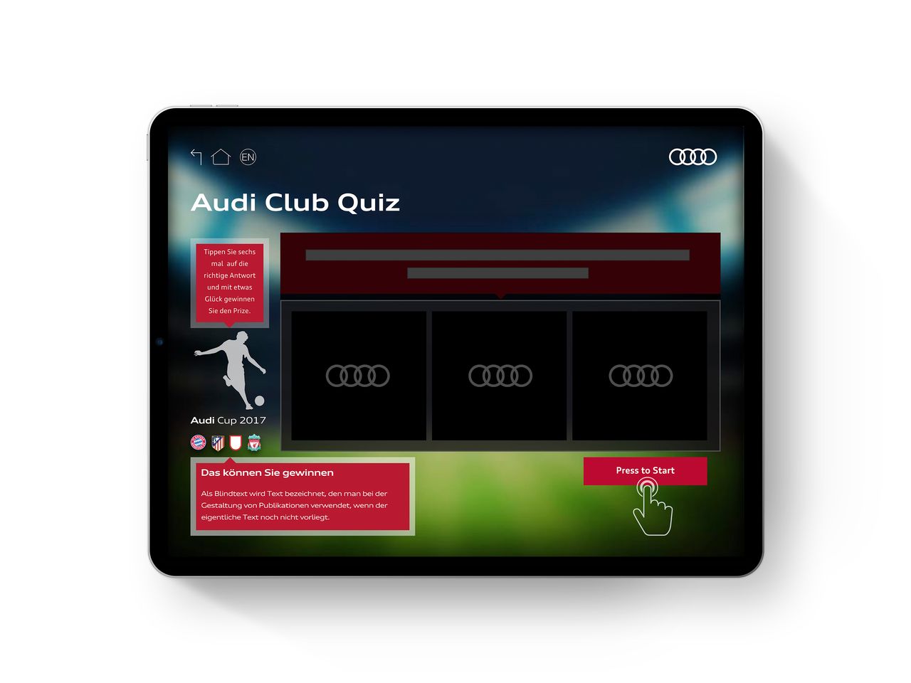 media image 7 for project Audi Cup 2017 Lottery App