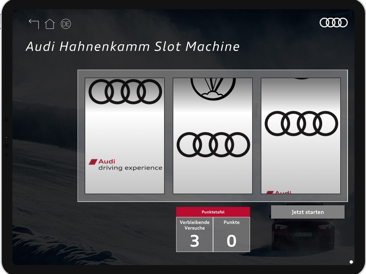 media image 5 for project Audi Cup 2018 - Lottery App